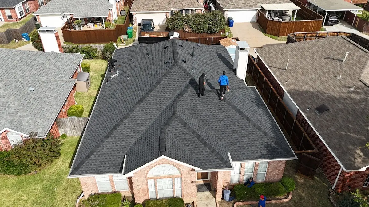 Slate & Tile Roof Repair work in progress on a Hawaiian Gardens property